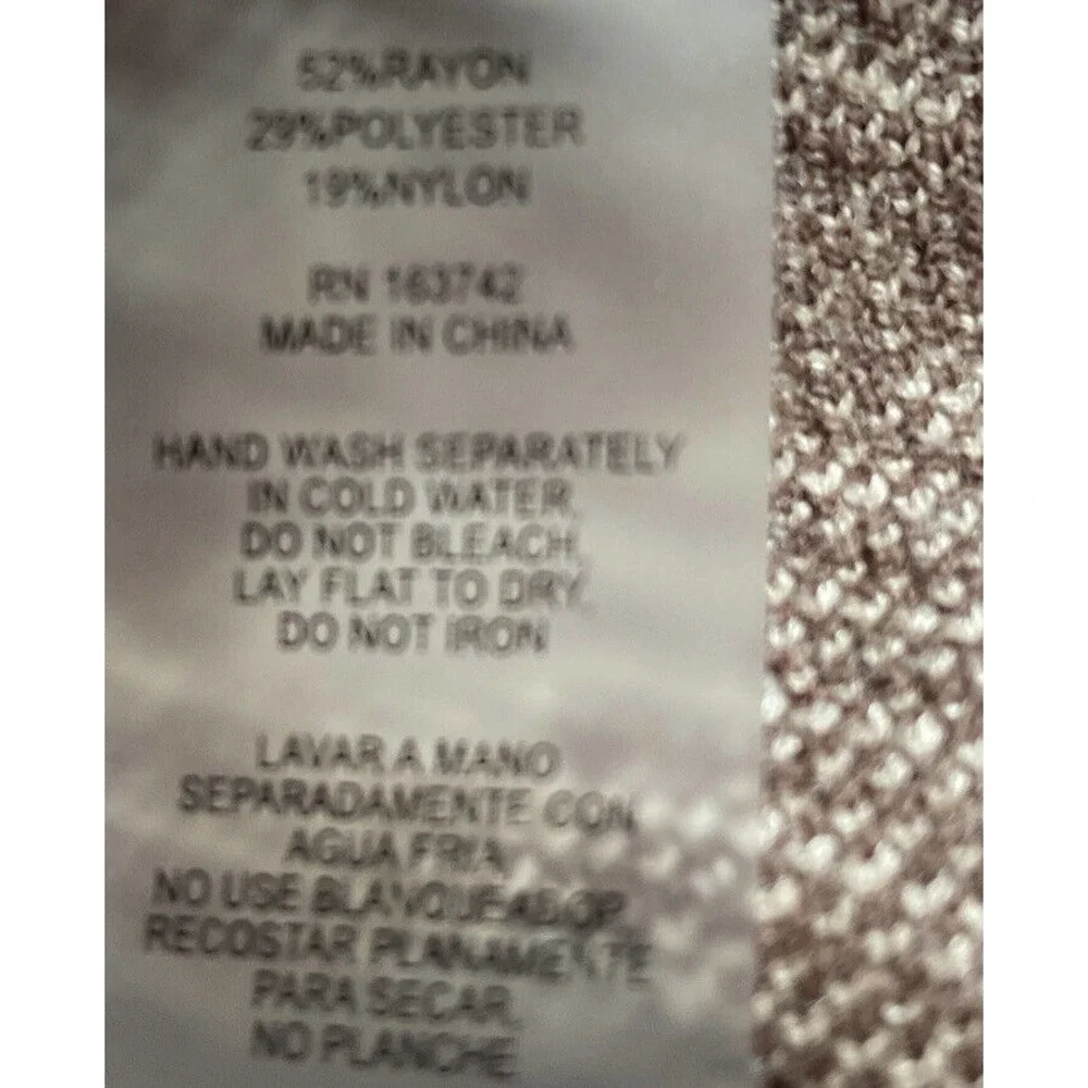 NEW! NWT ADRIENNE VITTADINI Check Print Sweater Brown/Beige Size‎ S - Picture 7 of 7